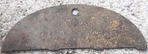 WW2 German Nazi WAFFEN SS battlefield relic found half DOGTAG ID
