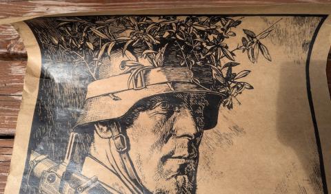 WW2 German Nazi WAFFEN SS camo sniper recruitment propaganda wall poster