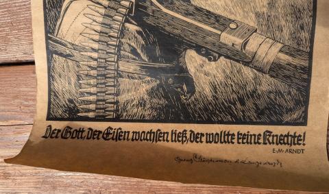 WW2 German Nazi WAFFEN SS camo sniper recruitment propaganda wall poster
