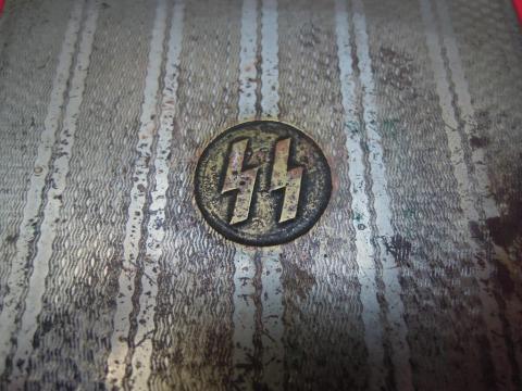 WW2 German Nazi WAFFEN SS Cigarette case silverware authentic genuine for sale