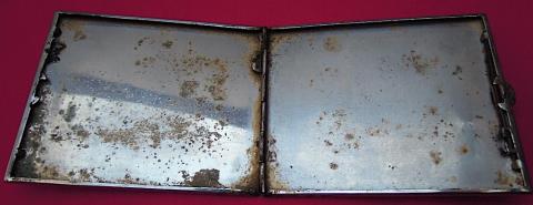 WW2 German Nazi WAFFEN SS Cigarette case silverware authentic genuine for sale