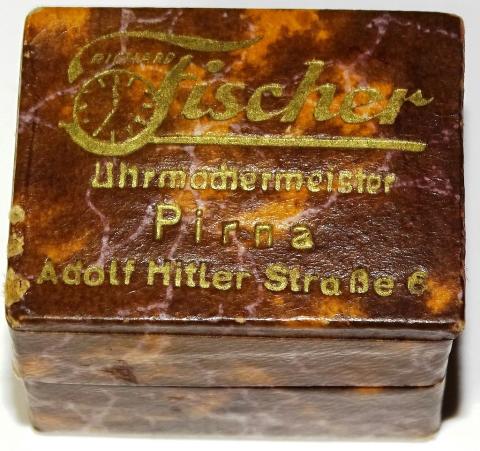 WW2 german Nazi WAFFEN SS custom jeweler ADOLF HITLER STRAASS RING BOX