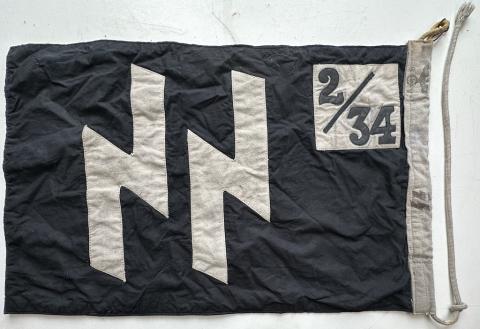 original WAFFEN SS DAS REICH double sides STAMPED flag