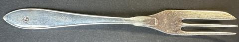 WW2 German Nazi WAFFEN SS early silverware fork with SS runes