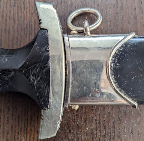 authentic original SS enlisted early SS dagger EICKHORN oval maker