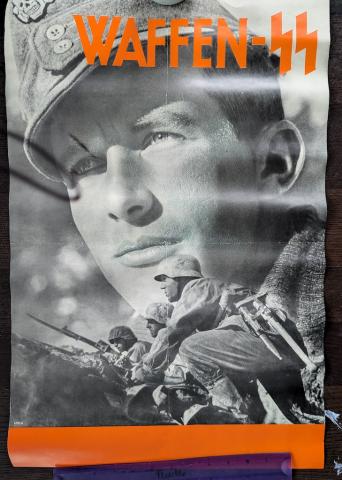 WW2 German Nazi WAFFEN SS recruitment large poster for sale a vendre