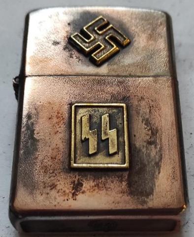 WW2 german Nazi WAFFEN SS field gear soldier zippo lighter with Swastika