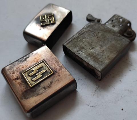 WW2 german Nazi WAFFEN SS field gear soldier zippo lighter with Swastika rzm