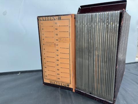 WW2 German Nazi WAFFEN SS gramophone records set in case from SS school