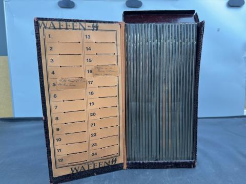WW2 German Nazi WAFFEN SS gramophone records set in case from SS school