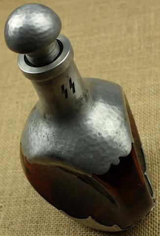 WW2 German Nazi WAFFEN SS Kantine carafe bottle silverware swastika