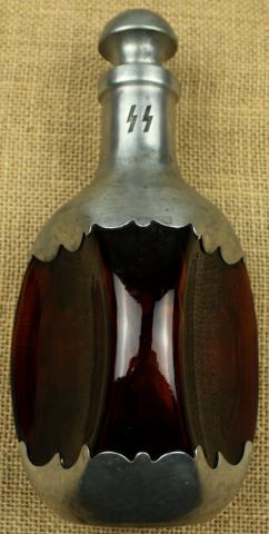 WW2 German Nazi WAFFEN SS Kantine carafe bottle silverware swastika