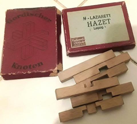 WW2 German Nazi waffen ss lazarett school board game play stamped