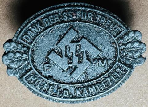 WW2 German Nazi WAFFEN SS membership pin marked totenkopf original WW2 German Nazi WAFFEN SS membership pin marked totenkopf original