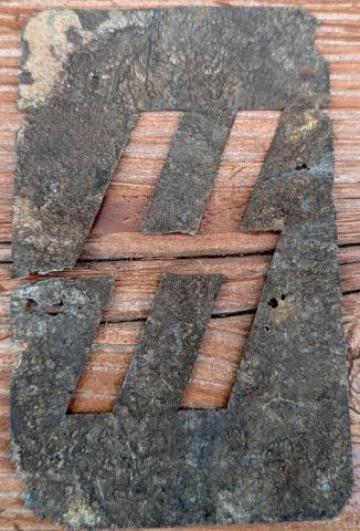 WW2 German Nazi WAFFEN SS metal template for SS runes