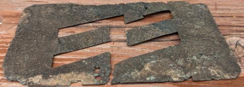 WW2 German Nazi WAFFEN SS metal template for SS runes original for sale