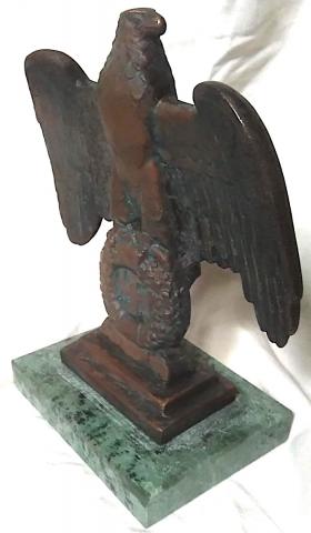 WW2 German Nazi WAFFEN SS NSDAP desktop eagle with marble based marked
