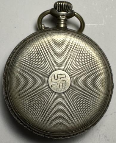 WW2 German Nazi WAFFEN SS Officer pocket WATCH Swastika Dagger MOTTO