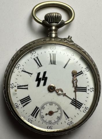 WW2 German Nazi WAFFEN SS Officer pocket WATCH Swastika Dagger MOTTO
