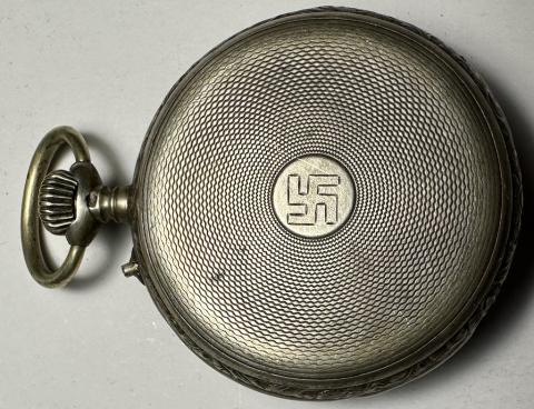 WW2 German Nazi WAFFEN SS Officer pocket WATCH Swastika Dagger MOTTO