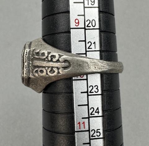 WW2 German Nazi WAFFEN SS officer silver ring original for sale bague allemande WW2 German Nazi WAFFEN SS officer silver ring original for sale bague allemande