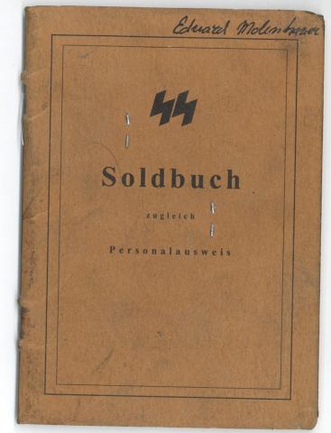 WW2 German Nazi WAFFEN SS PANZER Grenadier ID SOLDBUCH with RARE etui