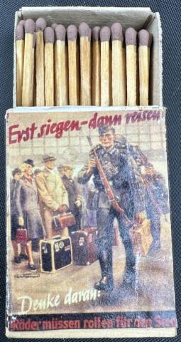 WW2 German Nazi Waffen SS Panzer Grossdeutschland recruitment propaganda matches box