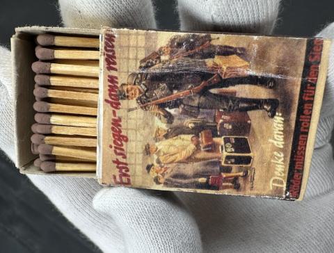 WW2 German Nazi Waffen SS Panzer Grossdeutschland recruitment propaganda matches box
