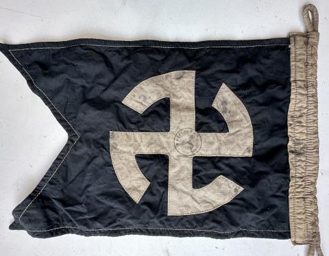 WW2 German Nazi WAFFEN SS Panzer WIKING division FLAG banner marked SS runes and stamped