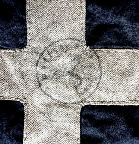 WW2 German Nazi WAFFEN SS Panzer WIKING division FLAG banner marked SS runes and stamped