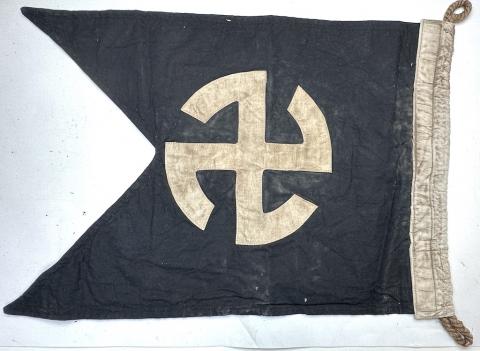WAFFEN SS panzer WIKING FLAG banner original marked SS runes and stamped