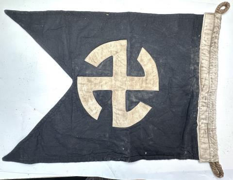 WAFFEN SS panzer WIKING FLAG banner original marked SS runes and stamped