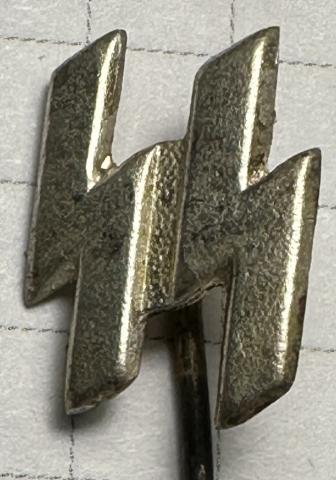 WW2 German Nazi Waffen SS patriotic membership ss runes stickpin
