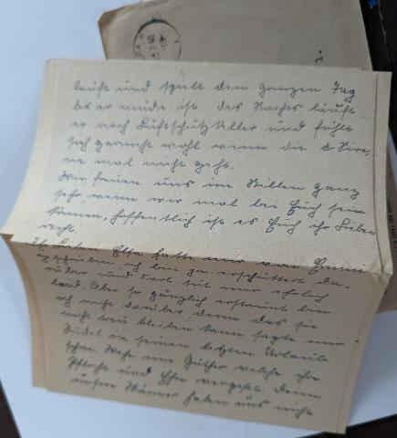 WW2 German Nazi WAFFEN SS Totenkopf concentration camp Dachau SS Guard feldpost letter stamped