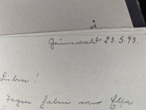 WW2 German Nazi WAFFEN SS Totenkopf concentration camp Dachau SS Guard feldpost letter stamped