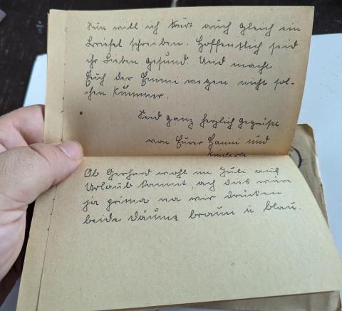 WW2 German Nazi WAFFEN SS Totenkopf concentration camp Dachau SS Guard feldpost letter stamped