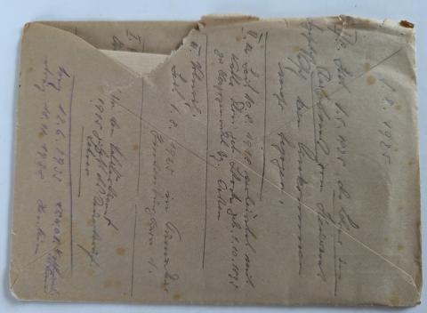 WW2 German Nazi WAFFEN SS Totenkopf concentration camp Dachau SS Guard feldpost letter stamped