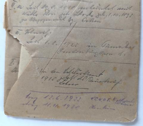 WW2 German Nazi WAFFEN SS Totenkopf concentration camp Dachau SS Guard feldpost letter stamped