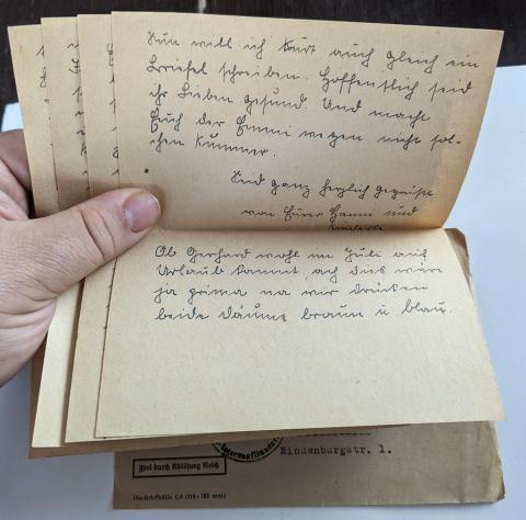 WW2 German Nazi WAFFEN SS Totenkopf concentration camp Dachau SS Guard feldpost letter stamped