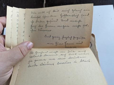 WW2 German Nazi WAFFEN SS Totenkopf concentration camp Dachau SS Guard feldpost letter stamped