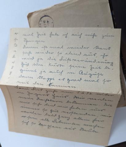 WW2 German Nazi WAFFEN SS Totenkopf concentration camp Dachau SS Guard feldpost letter stamped