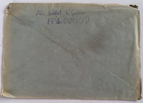 WW2 German Nazi WAFFEN SS Totenkopf concentration camp Dachau SS Guard felpost letter stamped