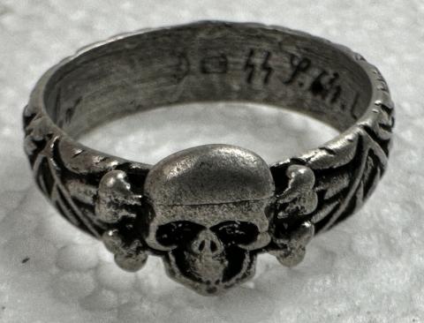 WW2 German Nazi WAFFEN SS TOTENKOPF Himmler Honor ring in case