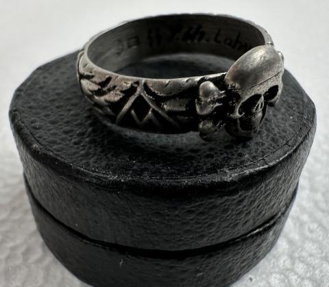 WW2 German Nazi WAFFEN SS TOTENKOPF Himmler Honor ring in case