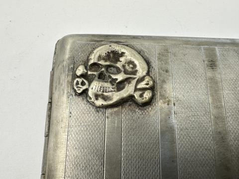 WW2 WAFFEN SS TOTENKOPF NORD WIKING cigarette case RZM