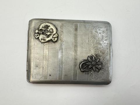 WW2 WAFFEN SS TOTENKOPF NORD WIKING cigarette case RZM