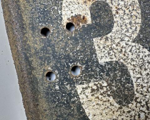 WAFFEN SS TOTENKOPF PANZER GRENADIER tank skull plate sign original WW2 german Nazi 