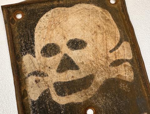 WW2 german Nazi WAFFEN SS TOTENKOPF PANZER GRENADIER tank skull sign