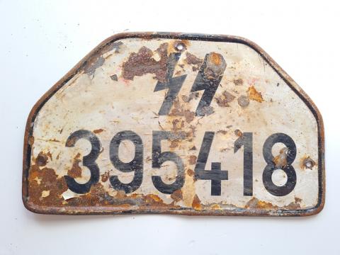 WW2 German Nazi WAFFEN SS TOTENKOPF PANZER licence plate troops truck WW2 German Nazi WAFFEN SS TOTENKOPF PANZER licence plate troops truck
