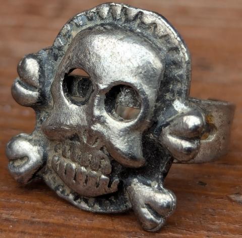 WW2 German Nazi WAFFEN SS TOTENKOPF ring genuine authentic original for sale a vendre skull